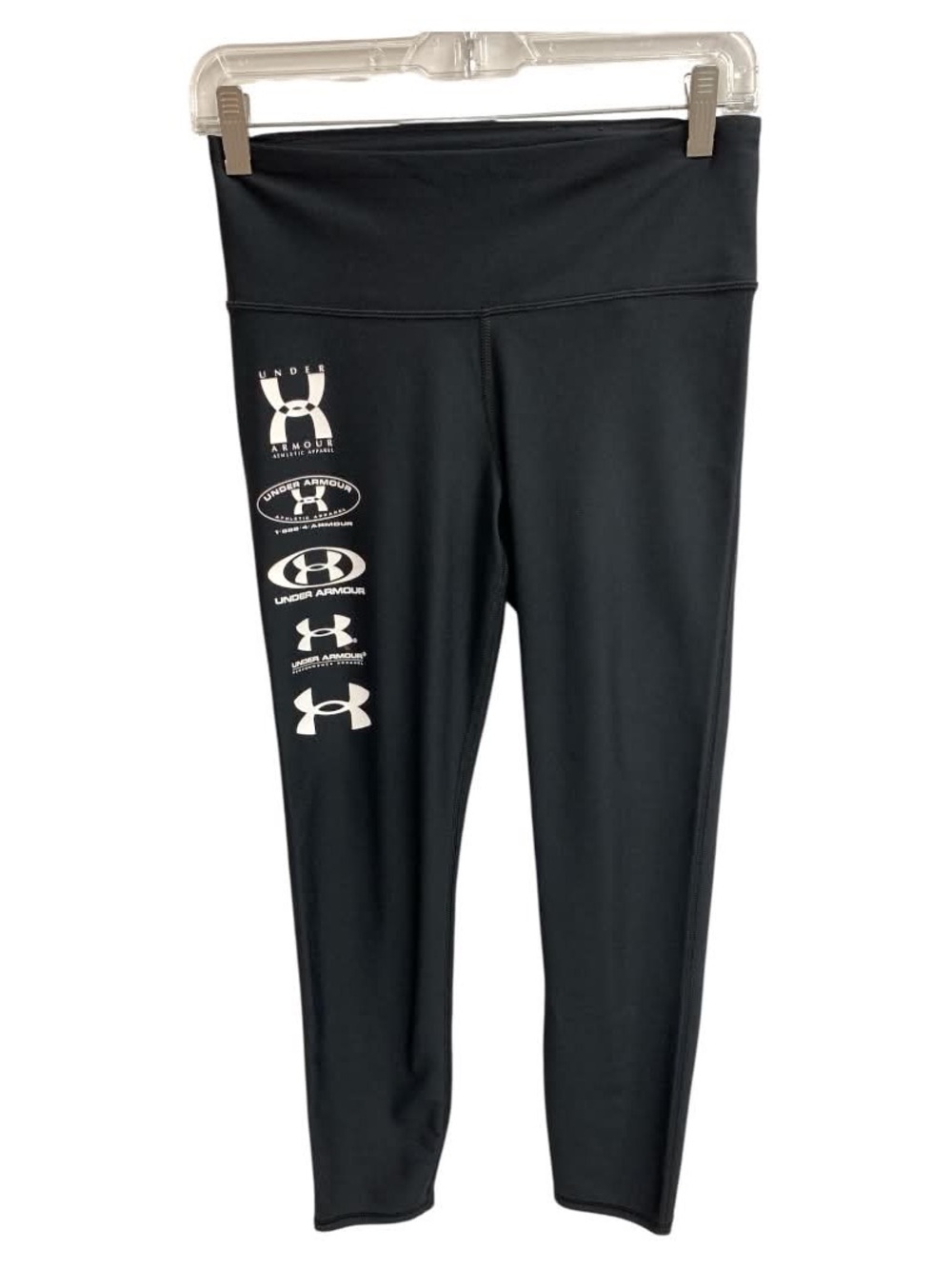 Under Armour Black Logo-Print Leggings Size M